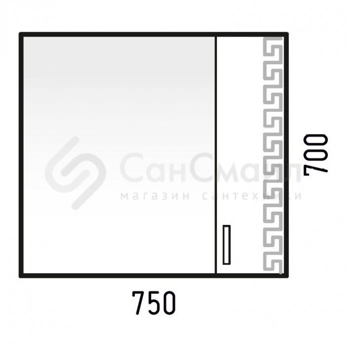Шкаф-зеркало подвесное