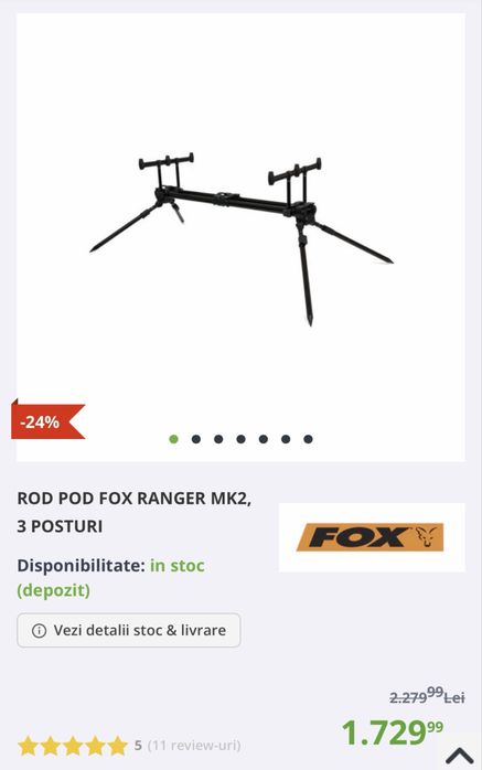 Rod Pod  FOX Ranger Mk2  - 3 Posturi