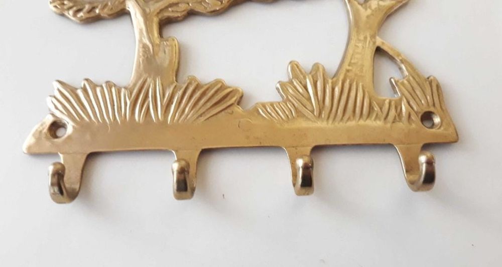 Cuier chei din bronz , model copaci