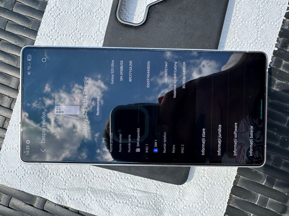Samsung Galaxy S25Ultra Titanium White , in stare impecabilă, cutie și garanție valabilă