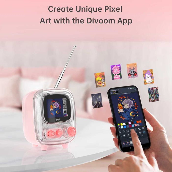 Divoom Tiivoo-2 ретро-ТВ, калонка, радио