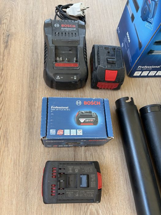 Set Bosch Professional GBL 18V-120 + 2 acumulatori 18V + încărcător GAL 1880 CV