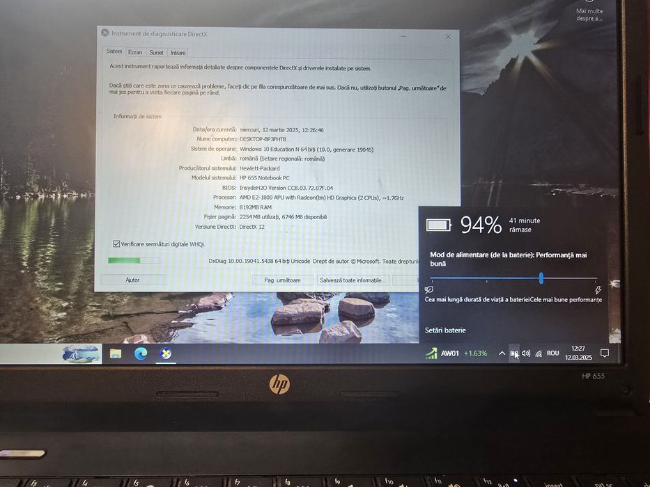 Vând laptop HP 655