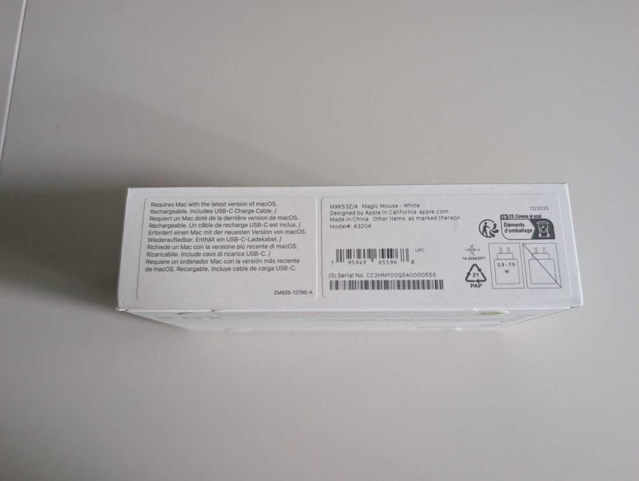 Apple Magic Mouse 3 2024 - USB C Alb - Sigilat