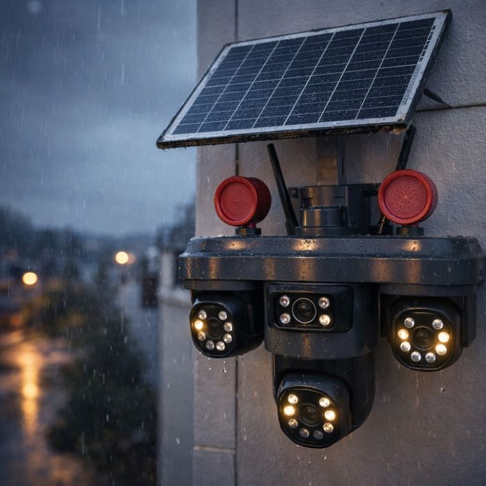 Соларна камера LYLU със SIM карта, 4 лещи и 26 диода – интелигентна за