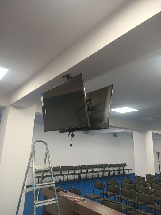 Установка тв навеска телевизор