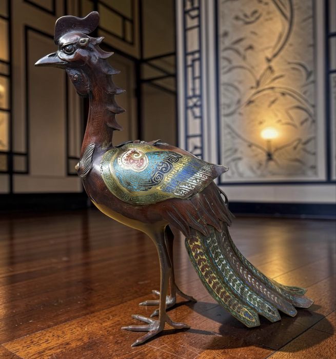 Cocor bronz tehnica cloisonne