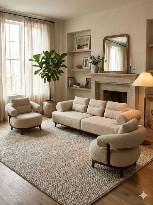 Современный комплект: диван + 2 кресла от Сомфорт Мебель