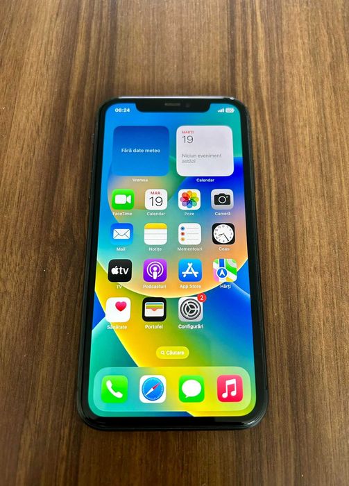 iphone 11 negru cu folie si husa