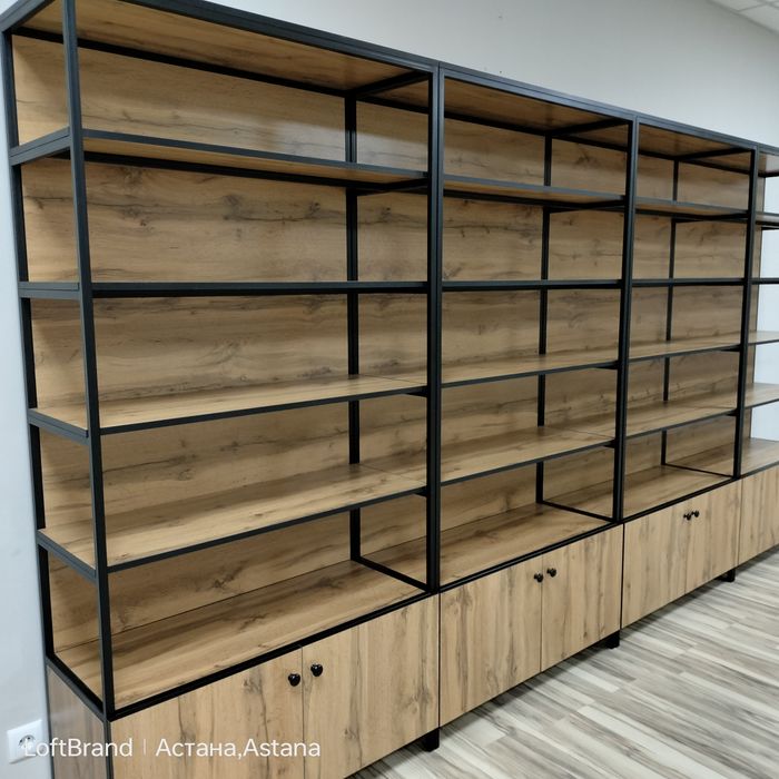 Изготовление стеллажей в стиле лофт