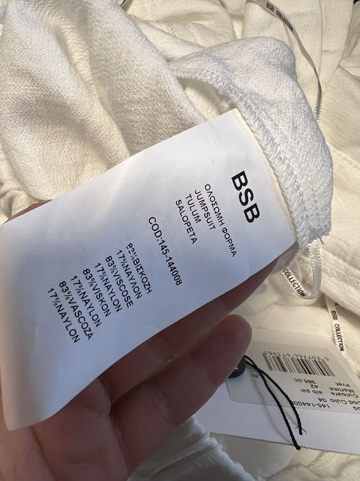 Salopetă albă de la BSB