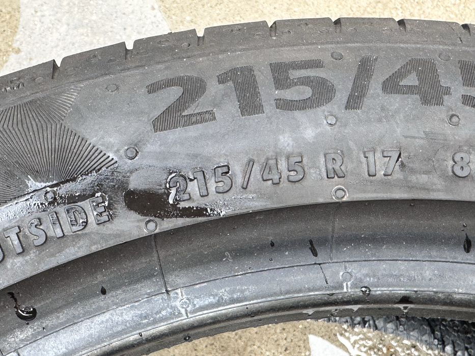 215/45/R17 Continental PremiumContact6 2бр летни dot0925