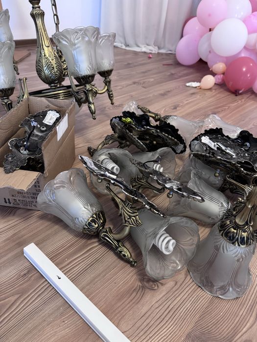 Lampa candelabru lustra vintigi