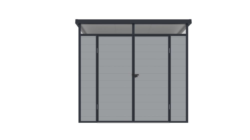 Casuta / magazie de gradina 238x191x215 cm, cu baza metalica