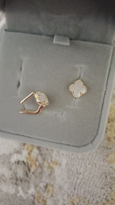 Золотые серьги 585 (ванклиф)