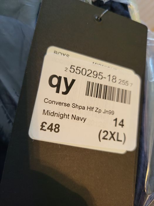 Converse Sherpa Fleece Jacket Half Zip Junior