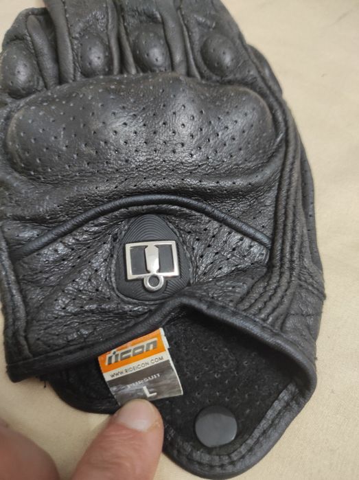 Mănuși moto din piele și kevlar