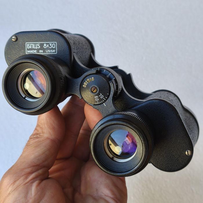 Binoclu 8x30 USSR optica perfect curata,colimat rusesc antireflex