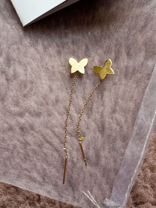 Cercei handmade de aur 14k