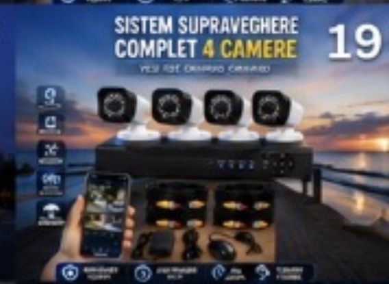 Vindem si Montam Camere Supraveghere Video KIT Complet 4/8/12 CAMERE