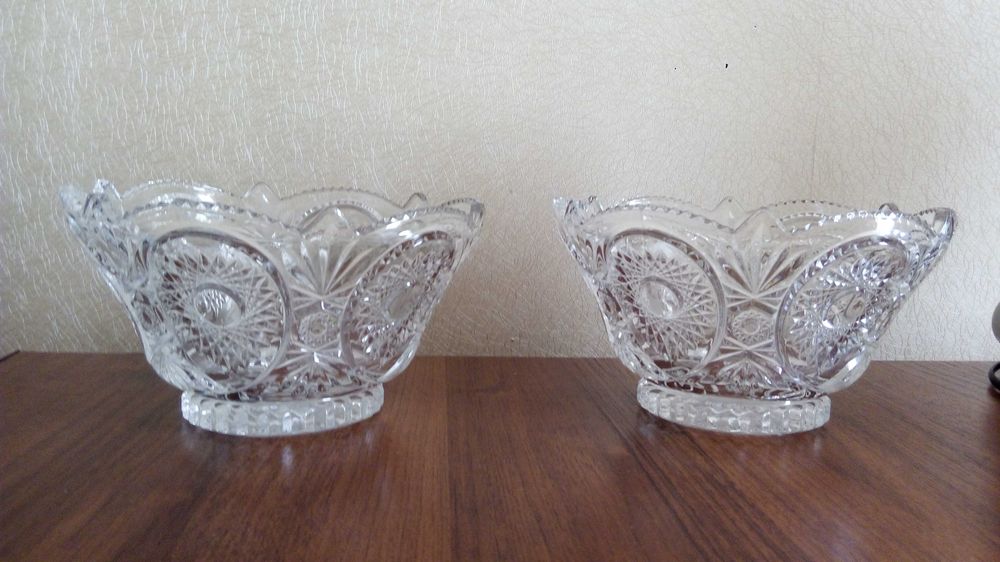 1 пара стеклянных чаш новая