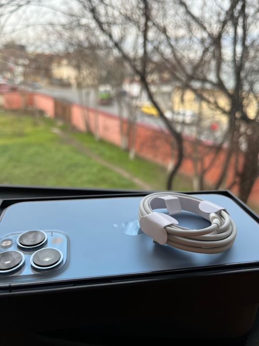 Cablu iPhone USB-C fast charge 11, 12, 13 11 Pro Max 1m Alb original