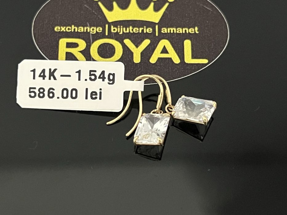 Bijuteria Royal CB : Cercei dama aur 14k 585   1,54 gr