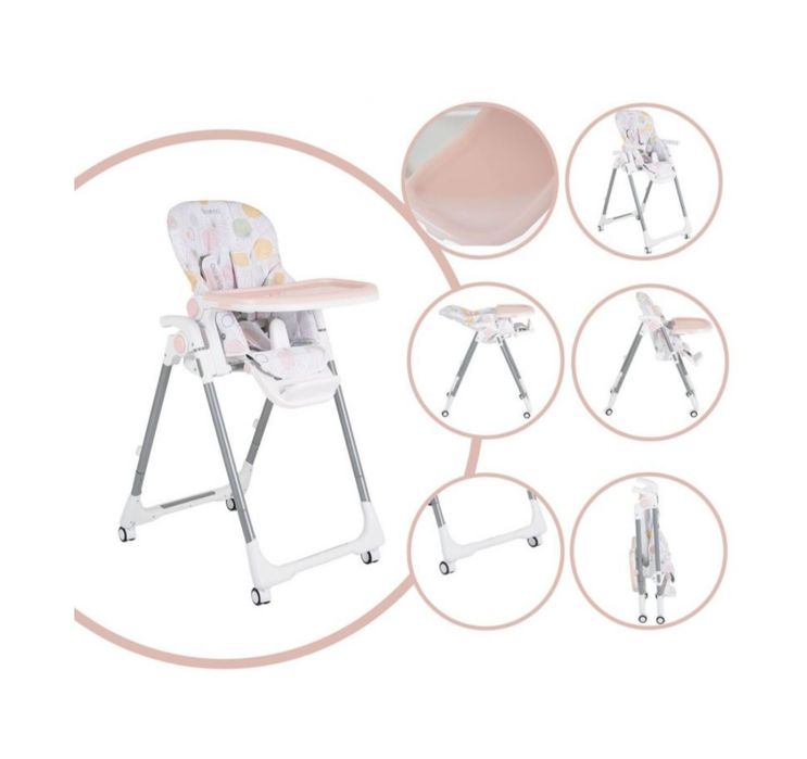 Стол за хранене Moni - Bueno, розов