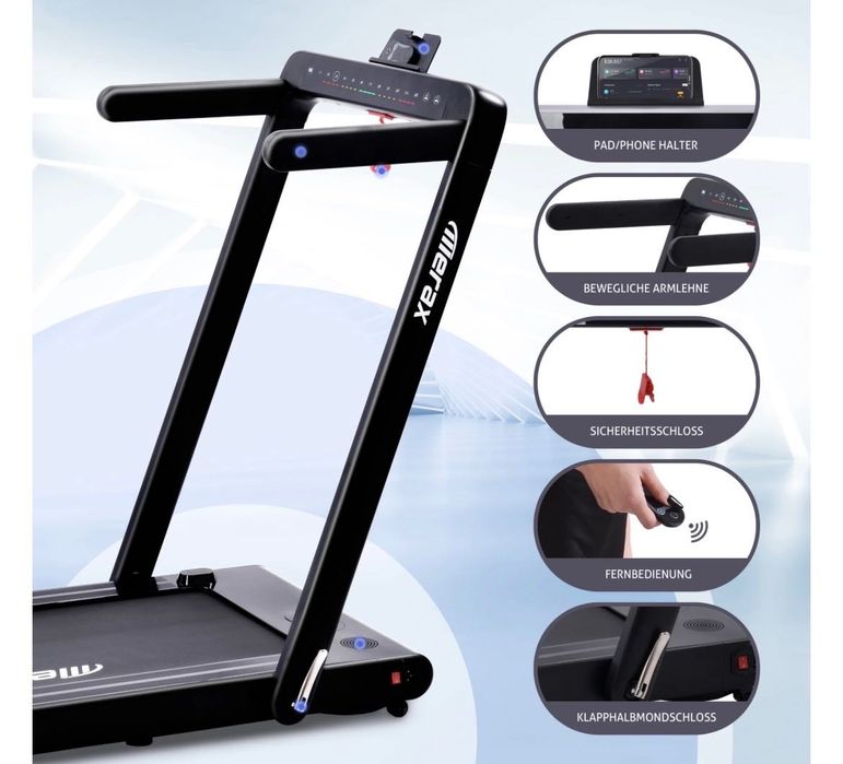 ПЪТЕКА ЗА БЯГАНЕ Merax 2.25 HP Electric Foldable Treadmill 2-in-1 Running Machine With Remote Control