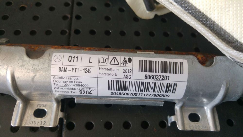 Airbag cortina stanga mercedes c class w204 606037201