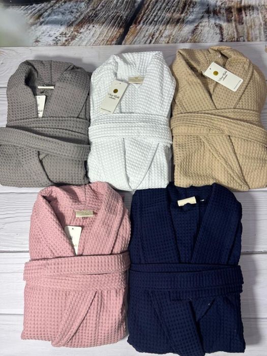 Вафельные халаты халат гостиничный