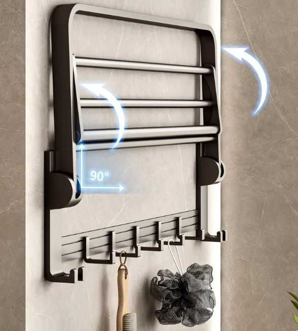 Удобна сгъваема закачалка за хавлии за баня