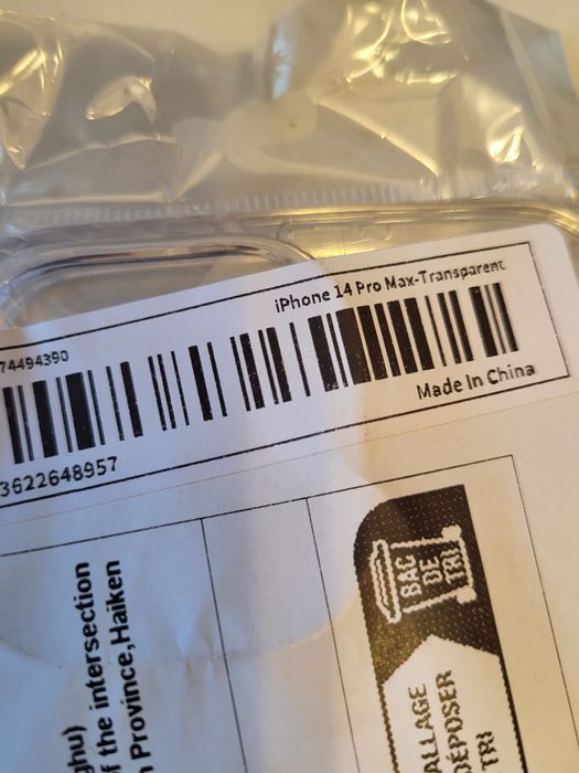 Husă iPhone 14 Pro Max – nouă, sigilată, transparentă
