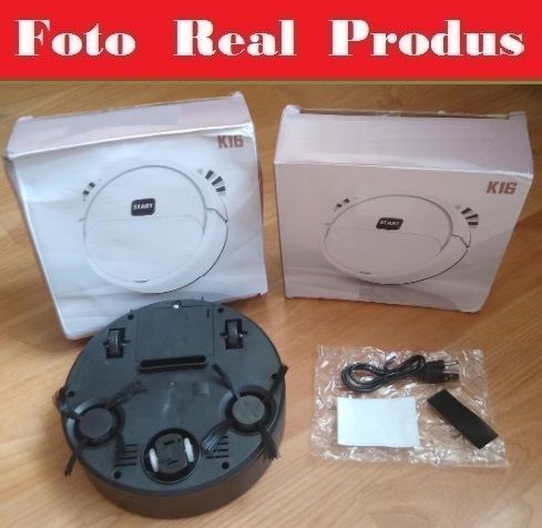 Robot autonom reincarcabil - aspirator cu vacum si perii