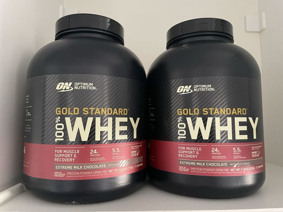 Пустые банки от протеина Whey Gold Standart 2,27кг