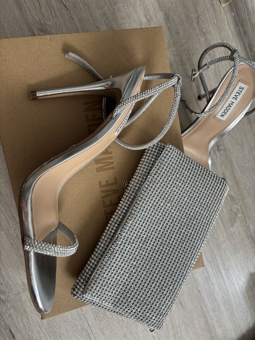 Сандали на висок ток STEVE MADDEN + чанта ПОДАРЪК