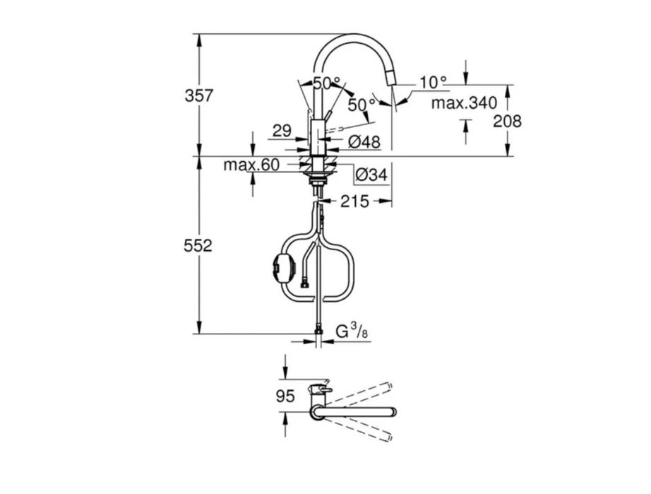 Промо Grohe за кухня с издърпващ се чучур