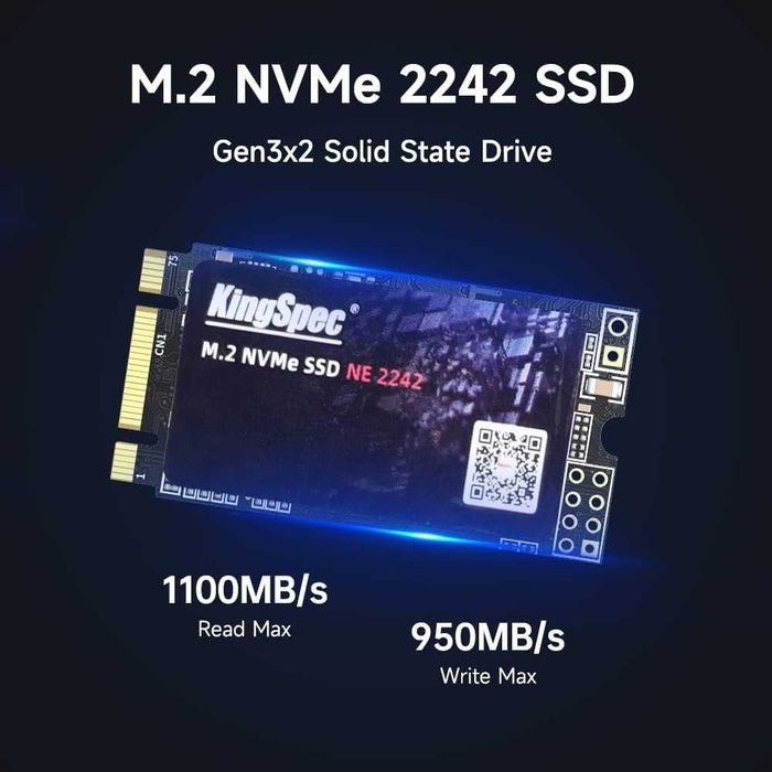 KingSpec 1TB NVME SSD M.2 B+M key 2242 PCIe for Laptop WWAN