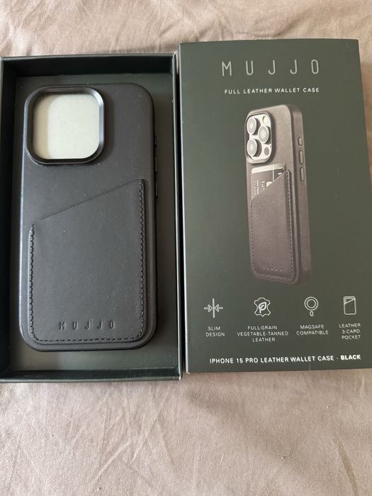 Mujjo Премиум кейс Iphone 15 Pro