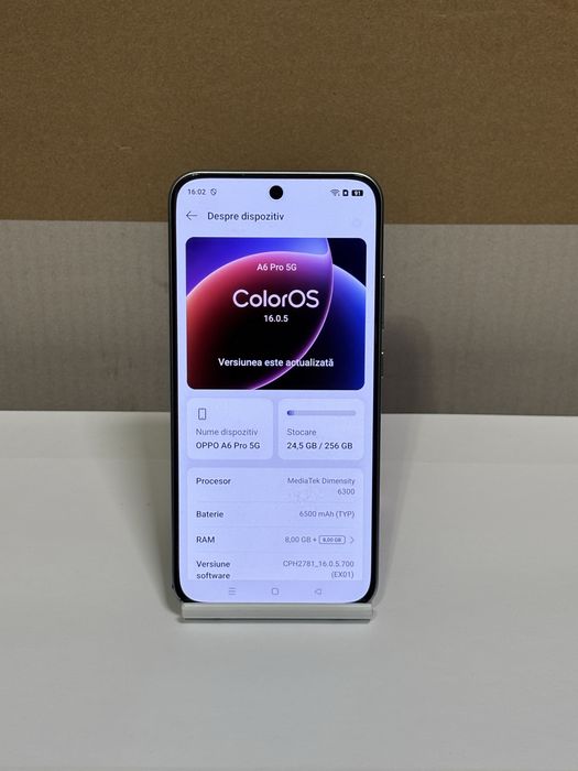 MDM vinde: Oppo A6 Pro 5G, 256GB, Lunar Titanium.