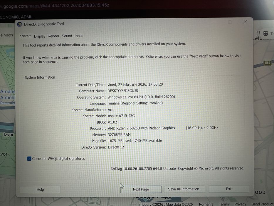 Laptop Acer Aspire 7 Gaming + mouse special Logitech Pro Superlight