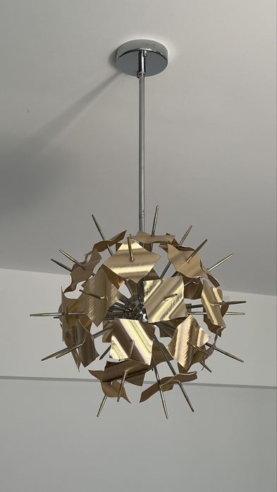 Lustra moderna auriu champagne Mobexpert (2 buc disponibile)