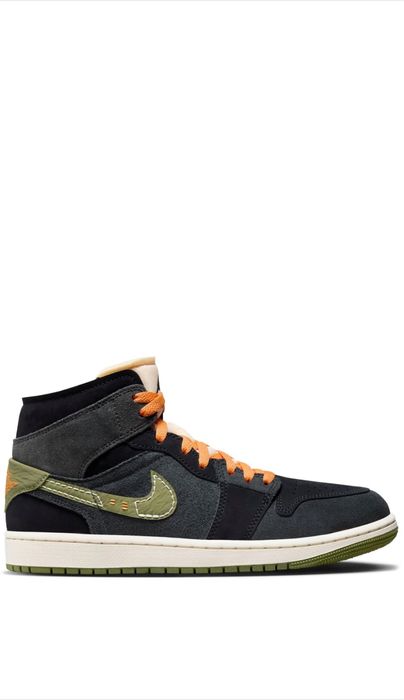 Air Jordan 1 Mid SE Craft "Anthracite Light Olive", 44 EU/28