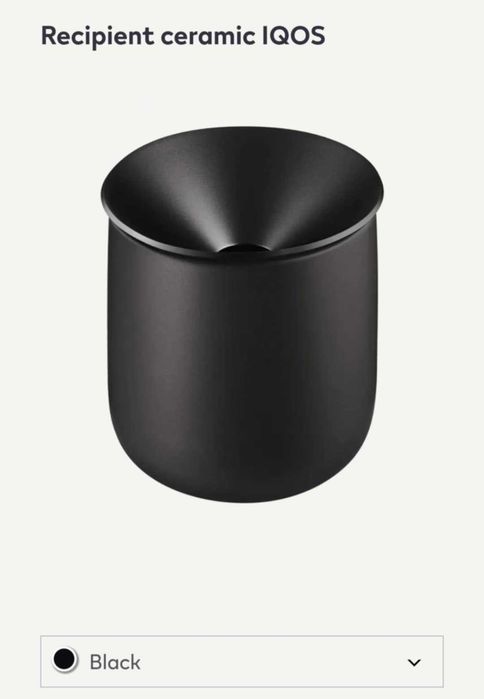 scrumiera iqos pentru mașină cu suport pachet, ceramica neagra, saddo x