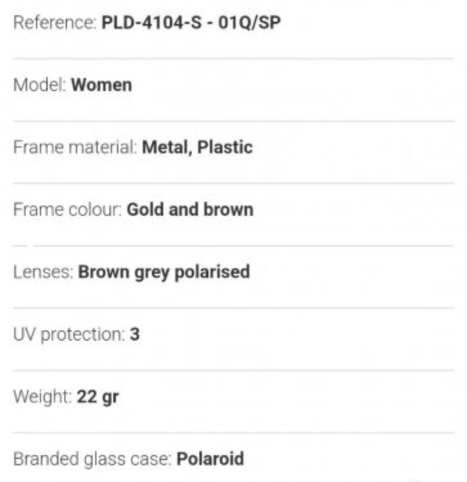 Дамски слънчеви очила Polaroid PLD4104/S 01Q/SP