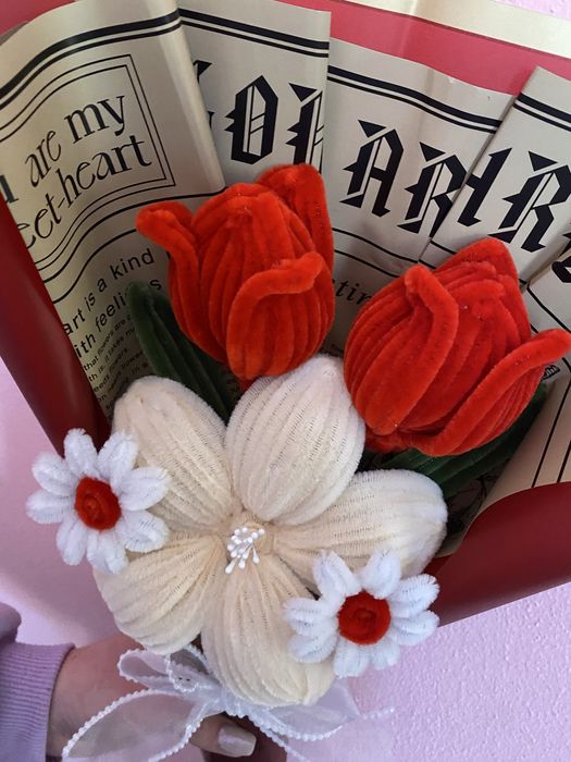 Buchet flori handmade