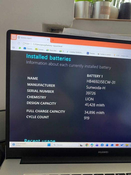 Laptop HUAWEI MateBook D15, Intel Core I5, 2020
