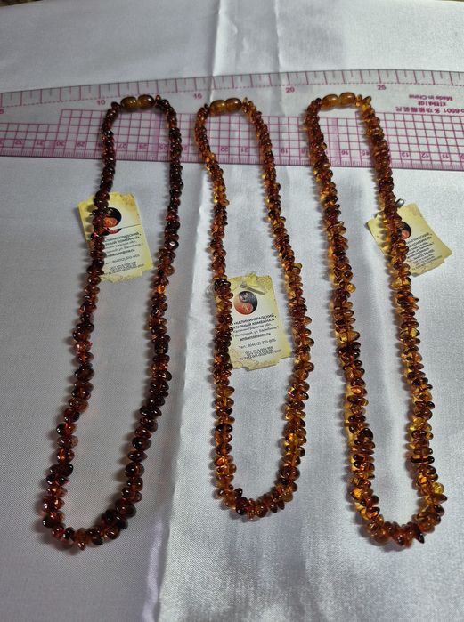 Янтарные бусы новые