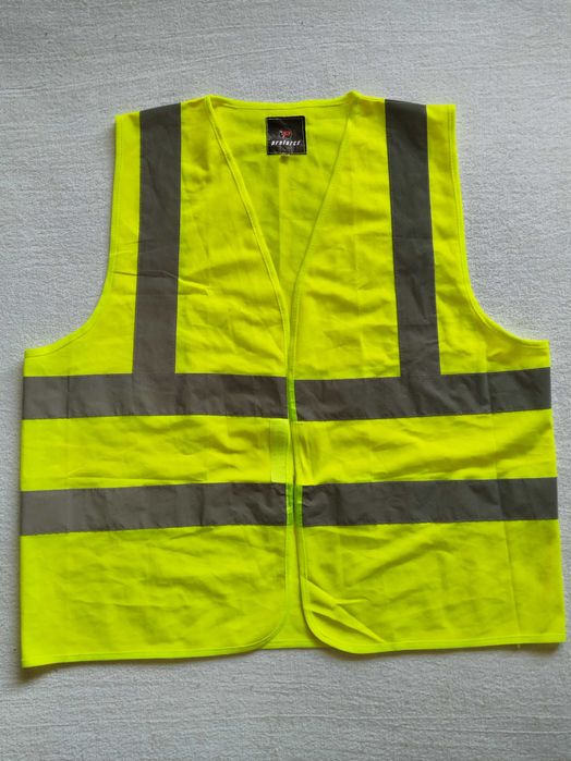 Светло отразителна жилетка XL + светло отразителна жилетка за раница