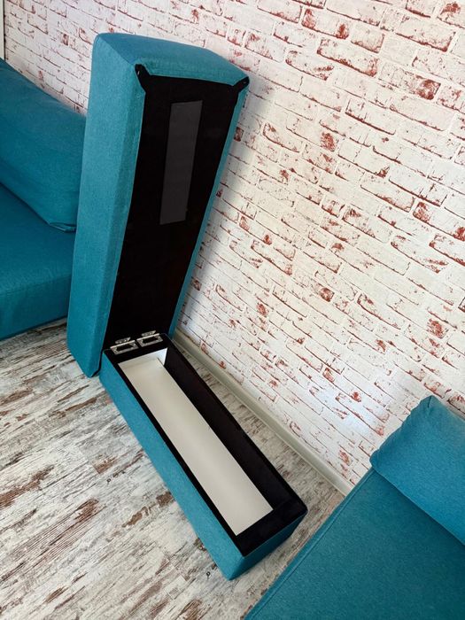 Canapea modulară Feydom Choice 1, culoare turcoaz, dimensiuni 135x215